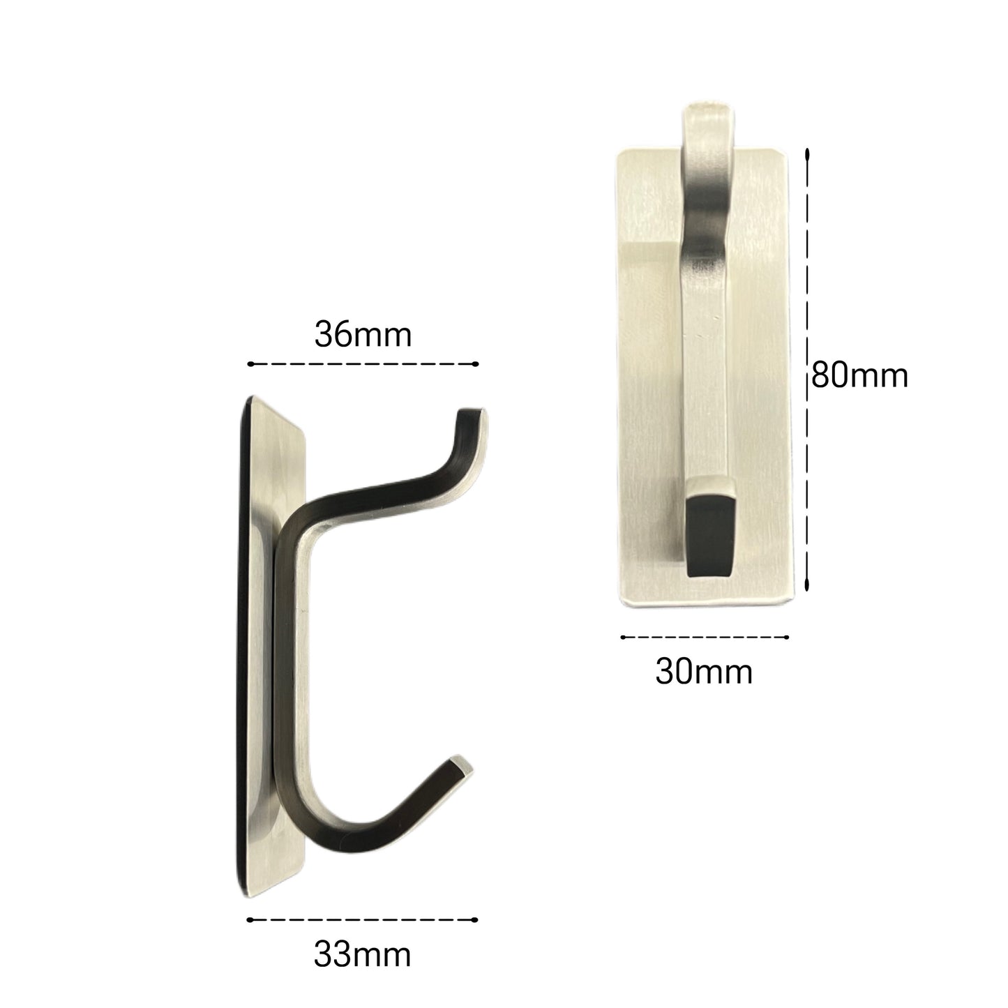 Handtuchhalter selbstklebend Silber 4 Stück