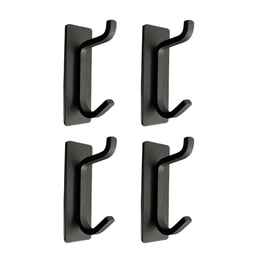 Handtuchhalter selbstklebend Schwarz 4 Stück